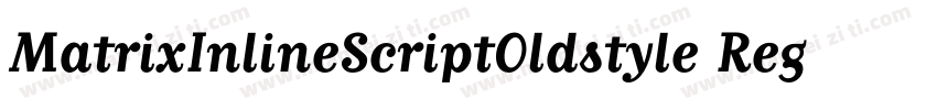 MatrixInlineScriptOldstyle Regular字体转换